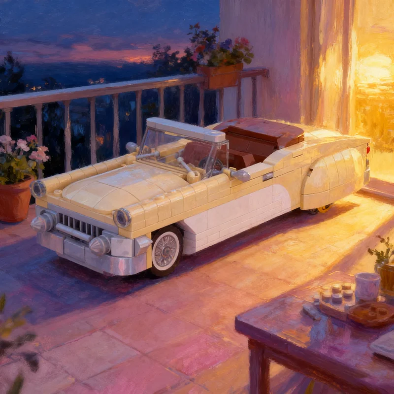 

384pcs MOC American Classic Convertible City Champions Super Car Model Building Blocks Christmas Gifts Construction Toys Kids