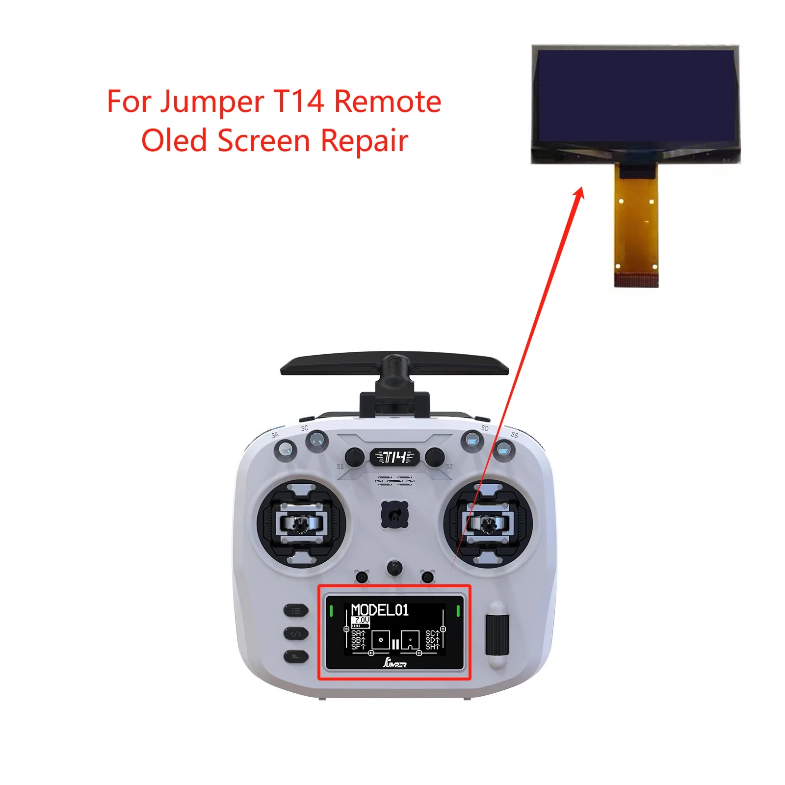 新しいオリジナル-oled-ディスプレイジャンパー-t14-t-14-リモート修理-交換部品