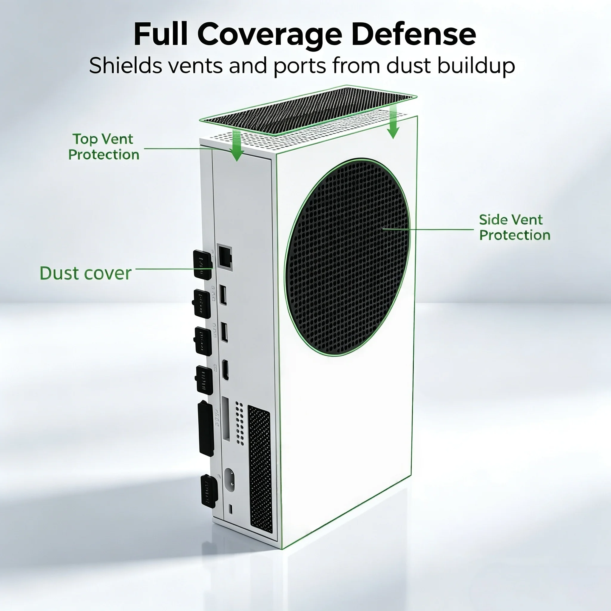 11Pcs Anti Dust Cover Set for Xbox Series S Console Vents Ports Plug Full Protection Mesh Filter Gaming Accessories