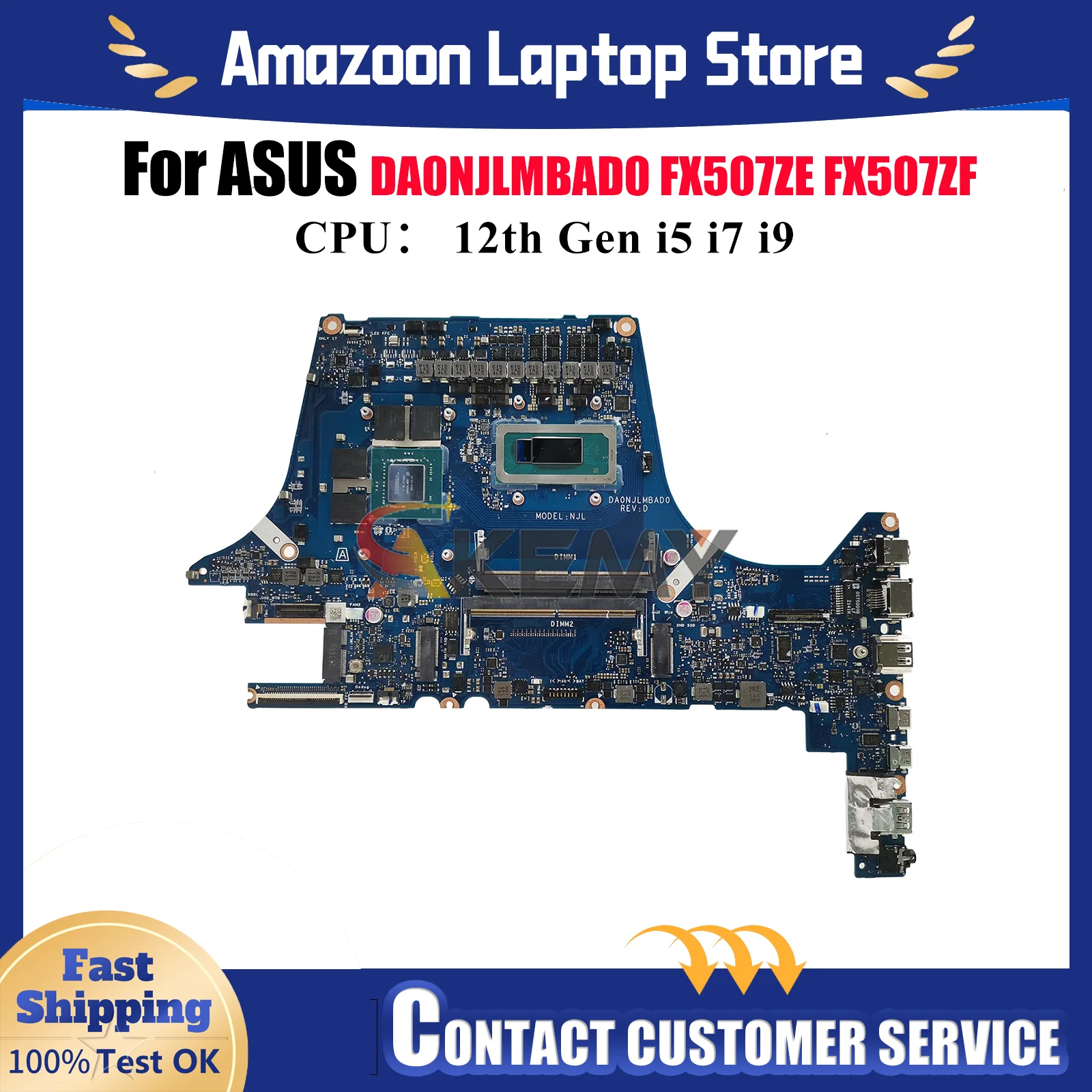 

DA0NJLMBAD0 Материнская плата для ноутбука ASUS TUF Gaming FX507ZE FX507ZF FX507Z FX507ZC Материнская плата с 12-го поколения i5 i7 i9 tests OK stk