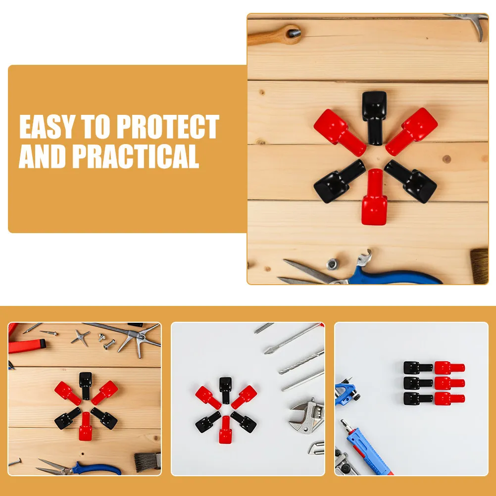 12Pcs Auto Battery Terminal Protector Caps PVC Weather Resistant Snap for Car Truck Battery Post Insulation Protection