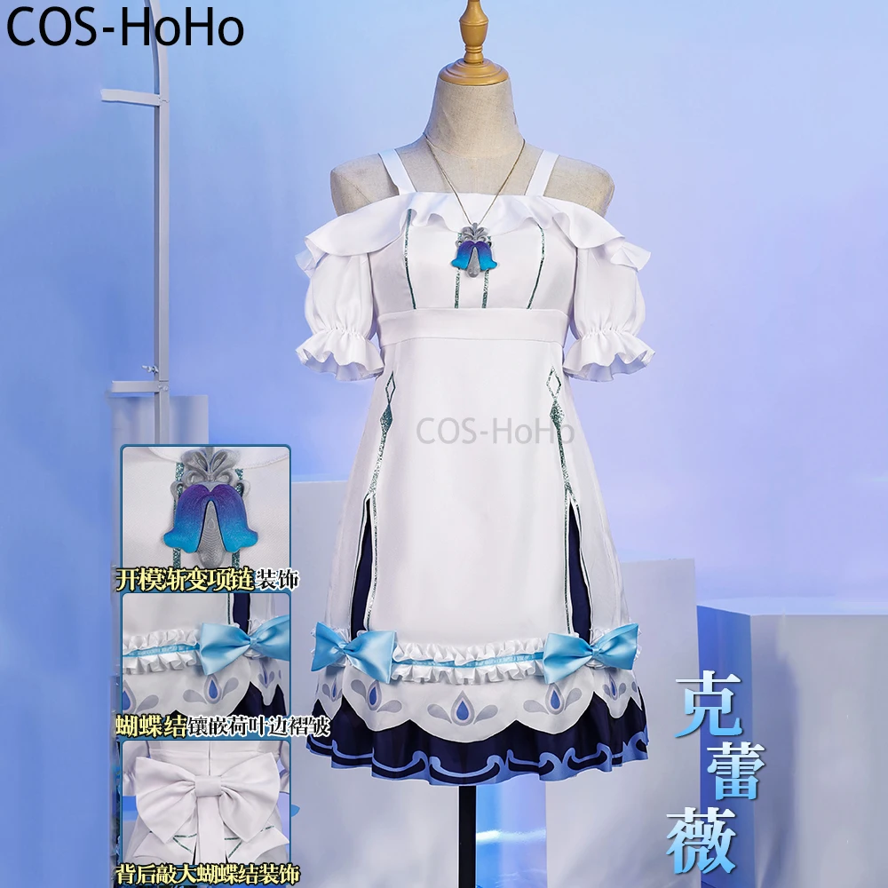 

COS-HoHo Genshin Impact Clervie Game Suit Sweet Lovely Dress Uniform Cosplay Costume Halloween Party Role Play Outfit Women