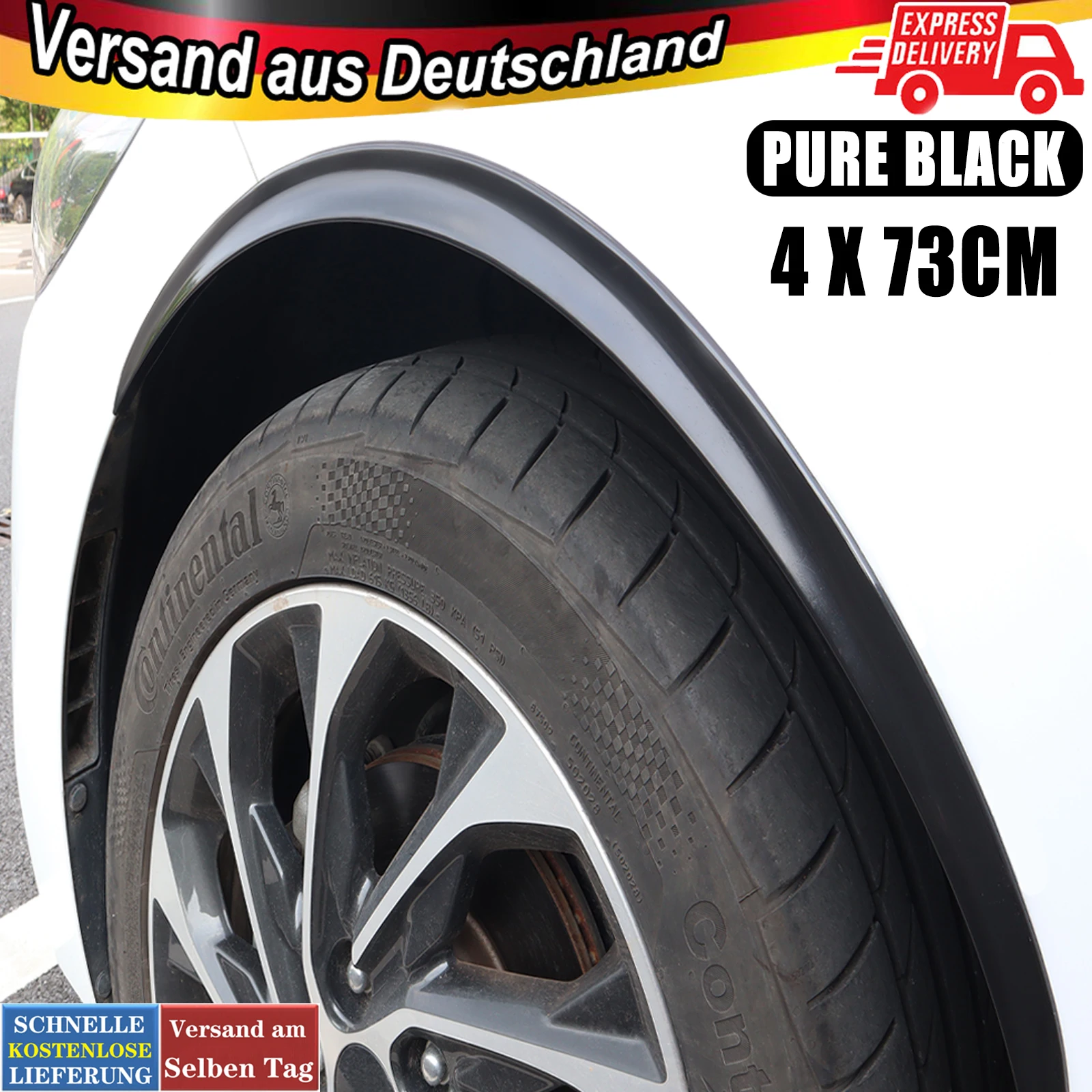 4PCS Black Rubber C… - image