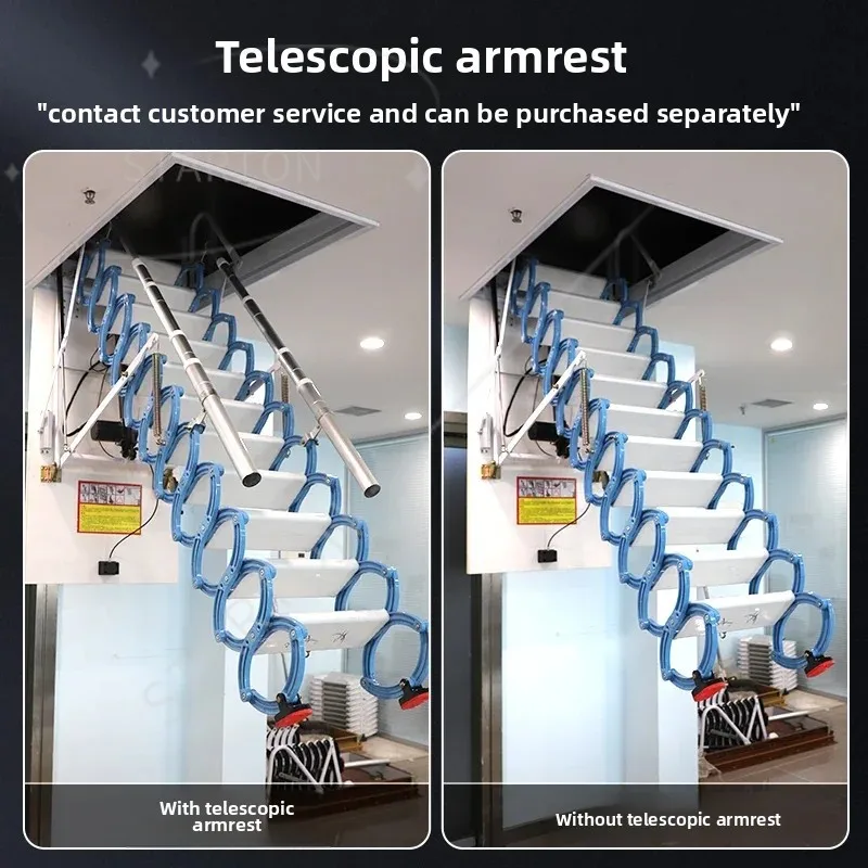 Attic Telescopic Stair Room Invisible Folding Attic Special Electric Remote Control Stairs