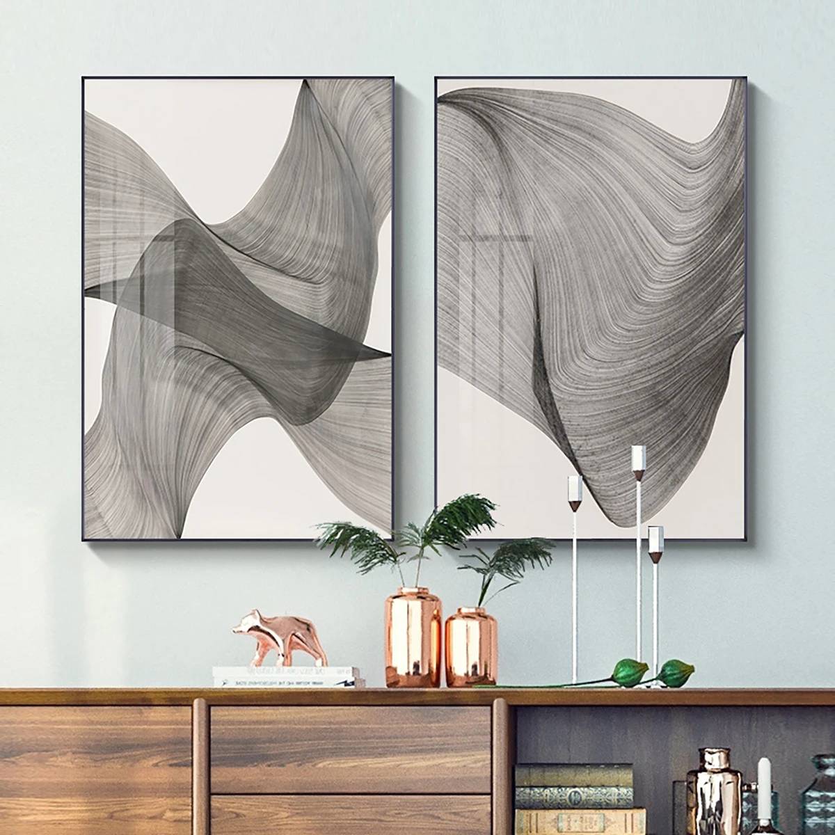 Modern Fashion Lines Abstract Canvas Print Painting Poster Nordic Style Living Room Sofa Background Home Wall Picture Decoration