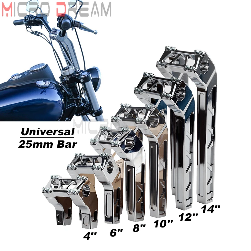 

For Harley Handlebar Riser Club Style T-bar Handle Bar Risers For Sportster XL 1200 883 Dyna Softail Street Bob Pullback Riser