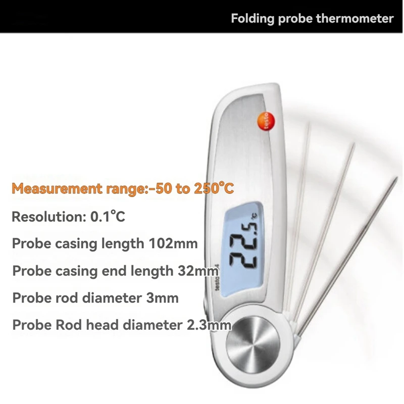 AT51-Folding Probe Thermometer Penetration LCD Digital Thermometer Food Safety Thermometer