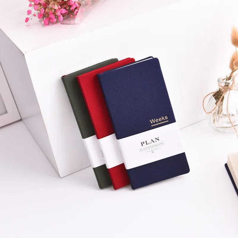 Weeks Planner Notebook Self-fill Date Weekly Efficiency Handbook Portable Small Diary Sketchbook For Travel Business