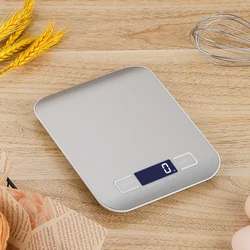 Kitchen Digital Scale for Food Rechargeable Portable Digital Weigher Balance LCD Display Measuring Grams Ounces Cooking Baking