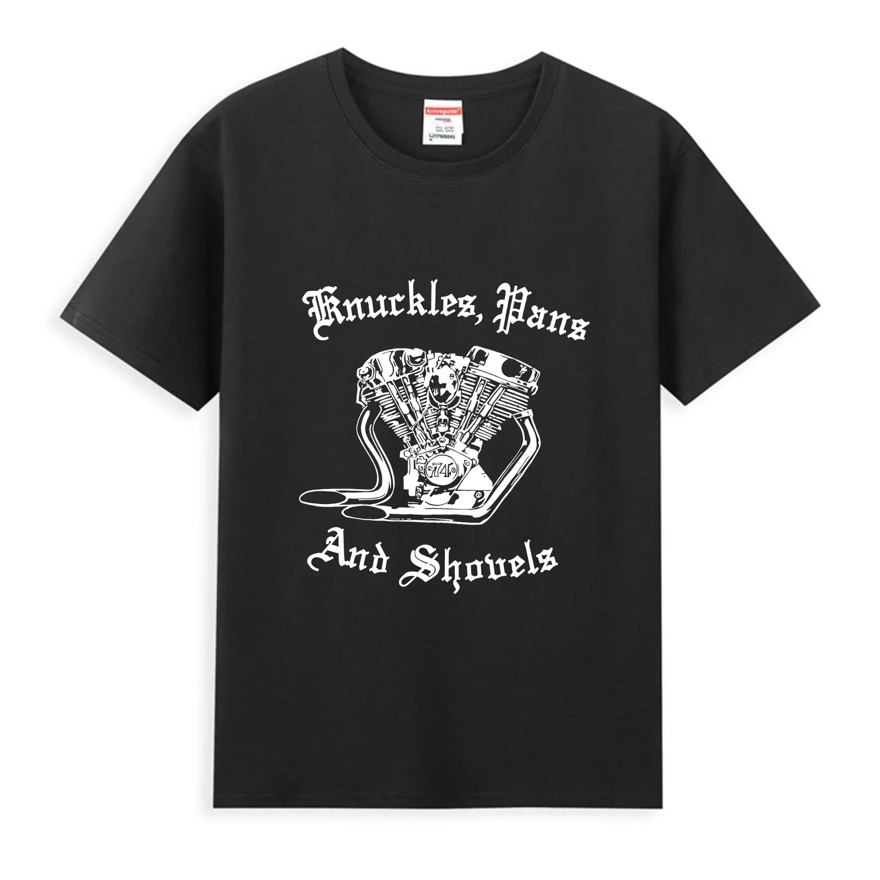 

2025 Men T Shirt Casual Knuckles Panheads Shovelheads Engine Shirt Harley Chopper Frame Springer Trans T-shirt Streetwear S-3XL