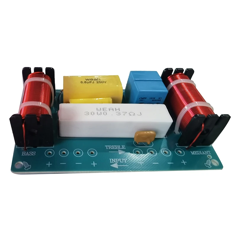 1Pieces 120W Speaker 3 Unit Hi-Fi Audio Frequency Divider 3 Way Crossover Filters 4-8Ω Home Theater Accessories