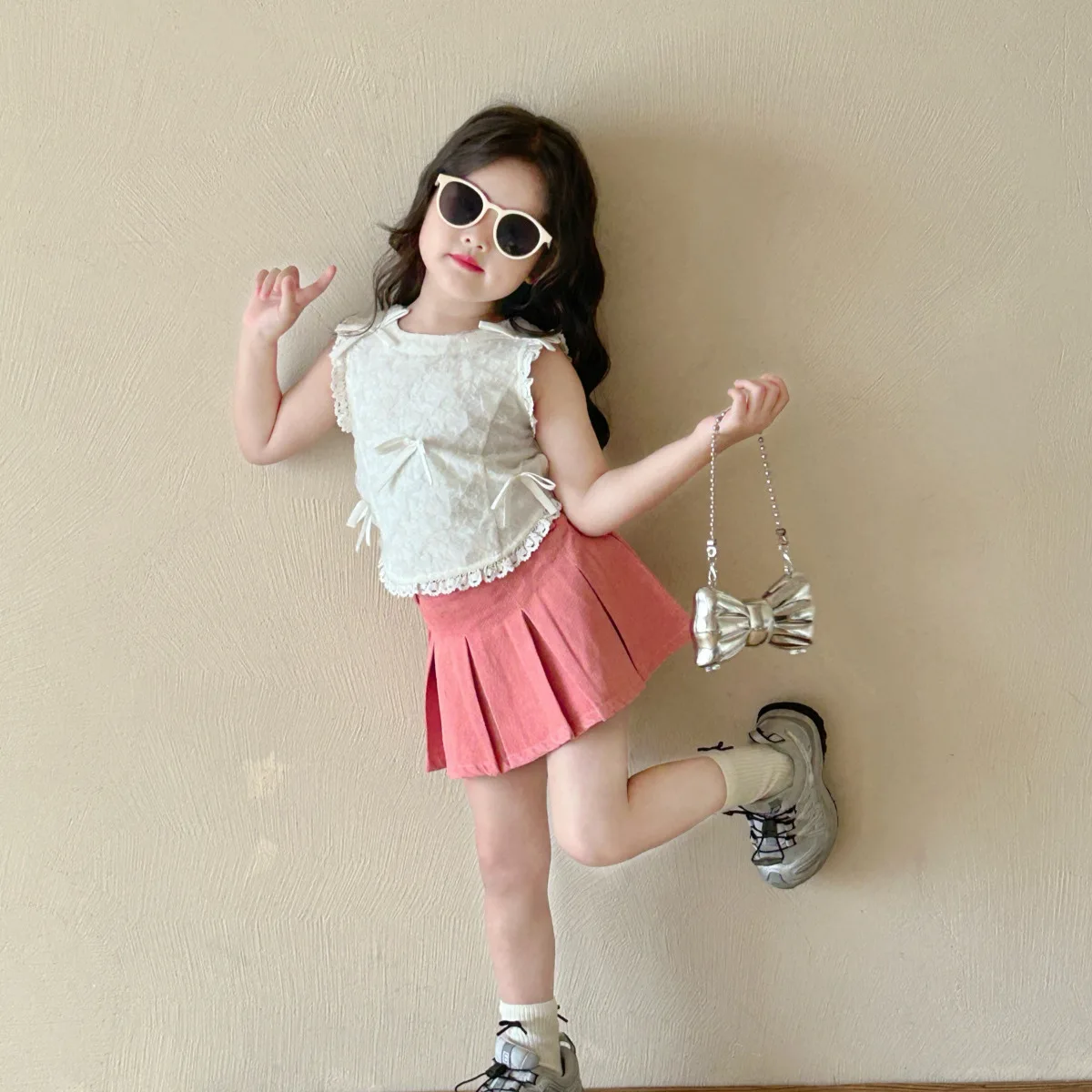 Children Skirt Pant Baby Girl Clothing 2024 New Summer Fashion Children Watermelon Powder Culottes Baby Girls Skirt Pant