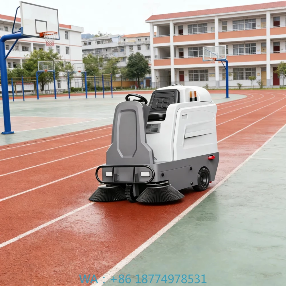 Outdoor Power Broom - Ride On Street Sweeper Outdoor Electric
