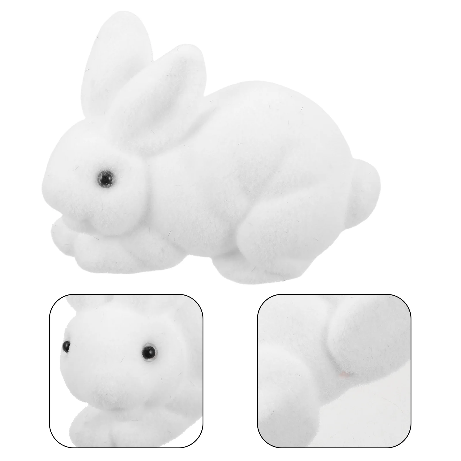 

Easter Bunny Craft Foam Rabbit Adornment Realistic Garden Statue for Outdoor Indoor Use Small Animal Decor Landscape Miniature