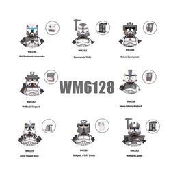 WM6128 Wolfpack Sergeant Captain Building Blocks Wolves Commander Mini Figurine AT-RT Driver Bricks Figure Kids Toys