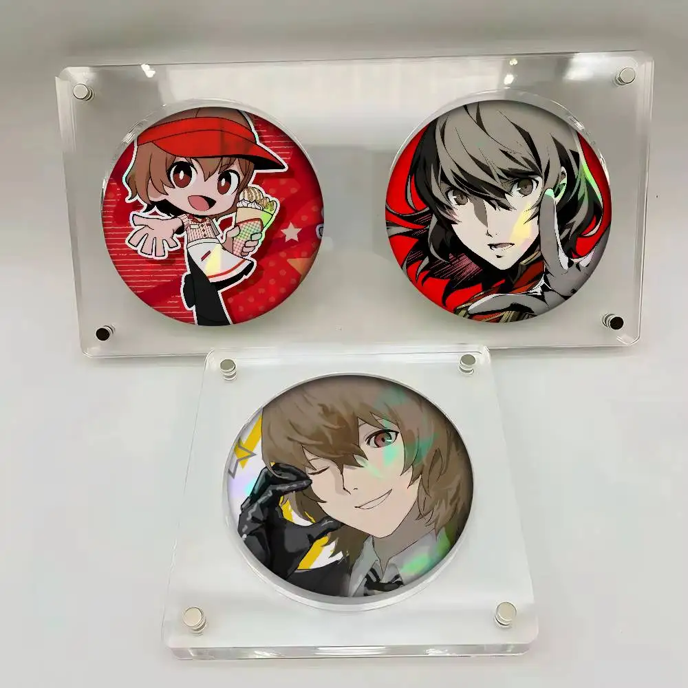 A Cartoon Game Figure Akechi Goro  Button Pin Handmade Brooch For Clothes Cartoon Badge Backpack Decoration Jewelry Accessories