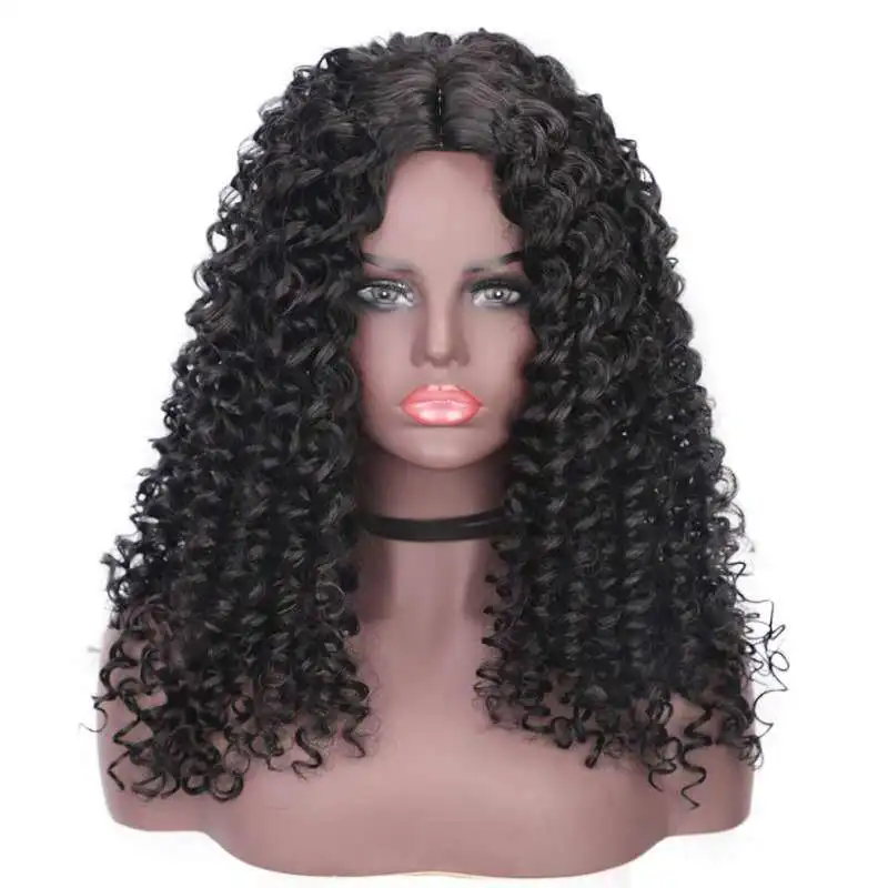 Female kinky curly African small roll wig cover chemical fiber wig headgear