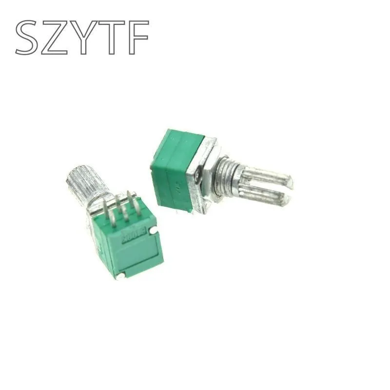 5pcs/lot Special audio amplifier high precision 10% double potentiometer RK097G 20K 50K 100K handle length 15MM flower axis