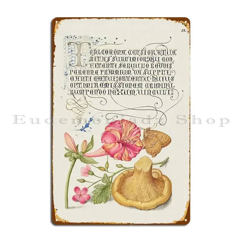 Prints Wall Art Four O Clock Brown Hairstreak Herb Robert And Chanterelle Metal Plaque Poster Cinema Retro Wall Decor
