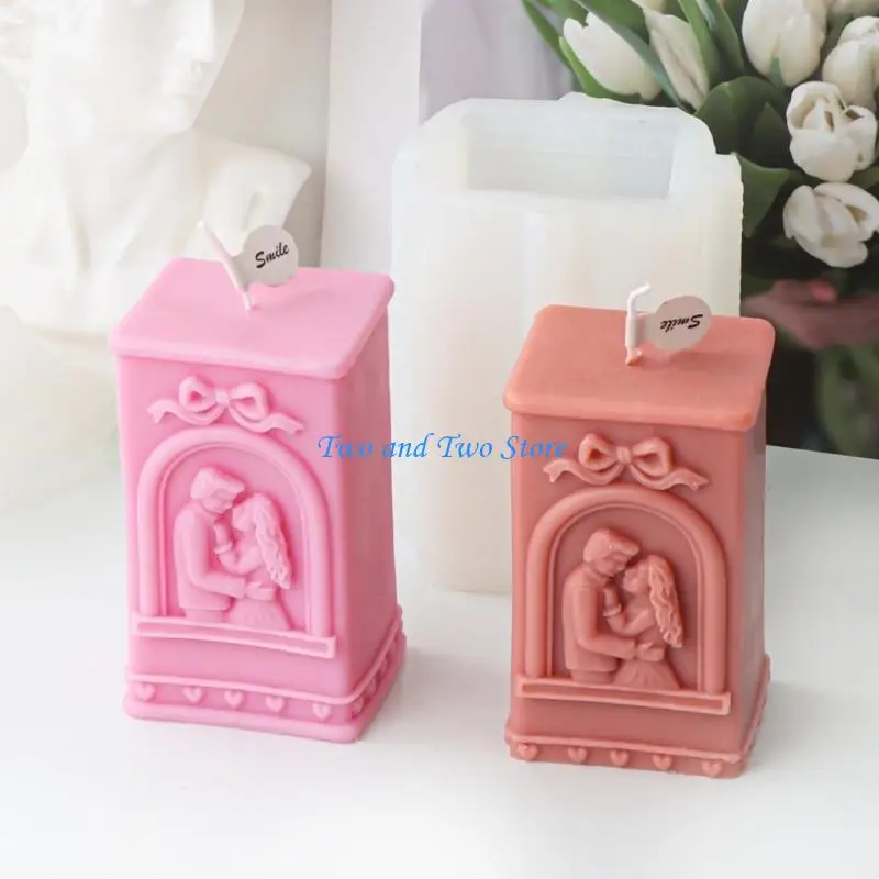 

HX6F Silicone Mold Embossed Married Couple Mould Home Decorations