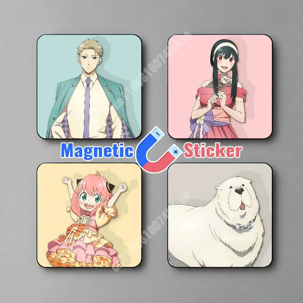 S-Spy F-Family Anya Bond Loid Yor Magnetic Sticker Reusable Fridge Decal for Metal Surfaces Magnet Marker