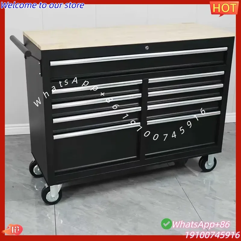CE Certificate Industrial Tool Trolley Metal Steel Black Rolling Large Tool Cabinet System for Garage Workshop with Storage