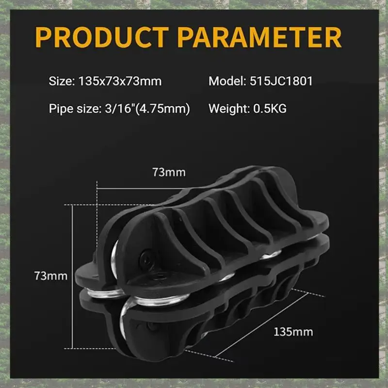 Best Of 2025-Strumento per raddrizzare tubi universali Piastra per tubi portatile nera per strumento per raddrizzare tubi piegati C
