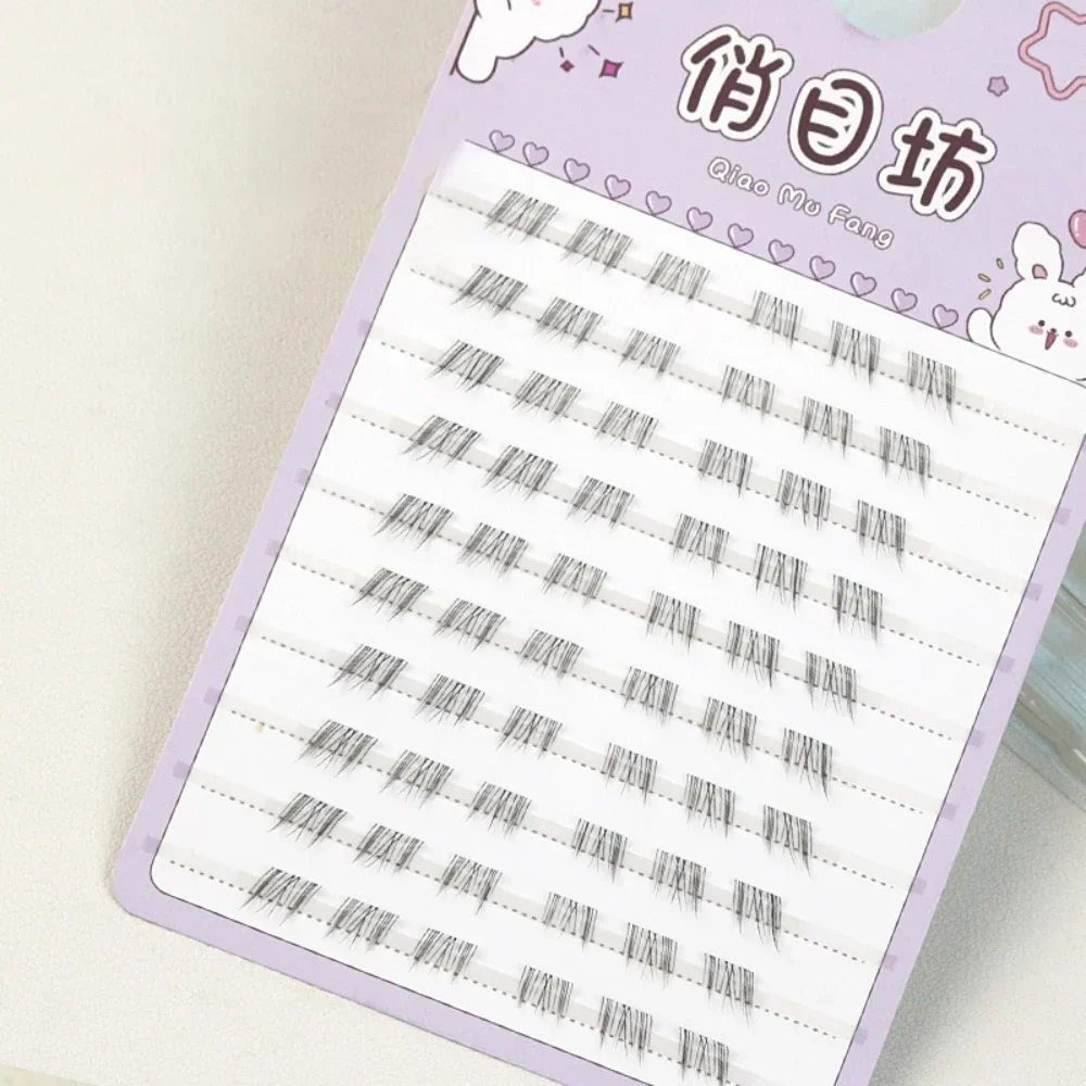 

10 Rows Mixed Fox Style Lower Eyelashes Self-adhesive Natural Manga Fairy Under Eyelash Single Cluster Grafting DIY Lashes