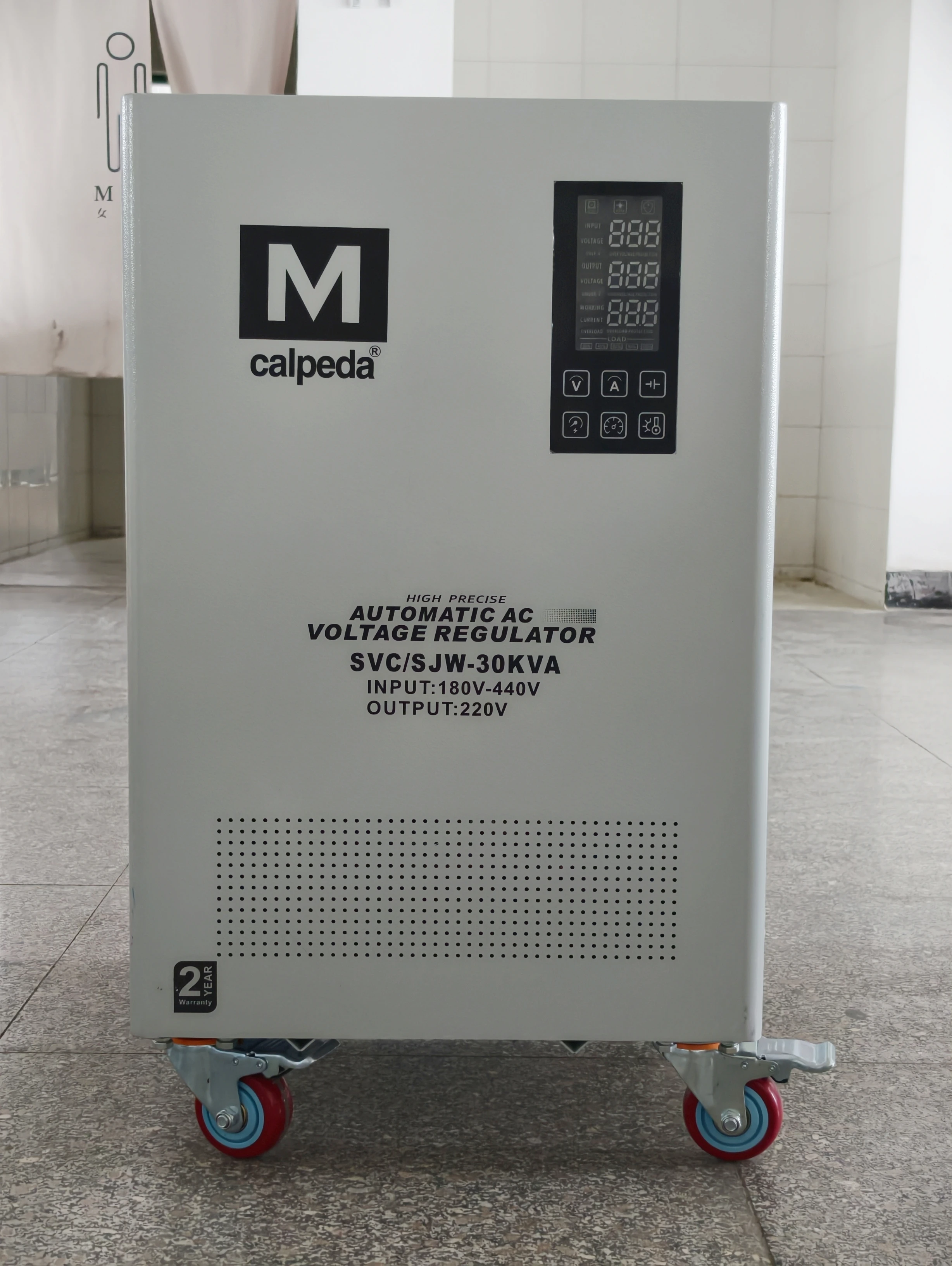 Pure Copper SJW-30kva   Dual-fire Voltage Regulator, Input: L-L 180-420V, Output: L-L 220V, L-N 110V