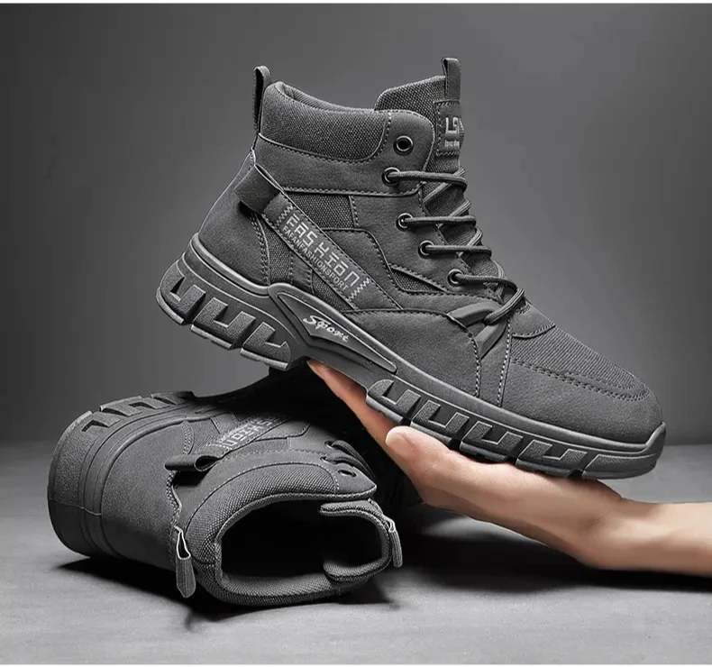 

New high-top canvas shoes,short boots, work shoes, fashionable casual trendy shoes, men's shoes sneakers men