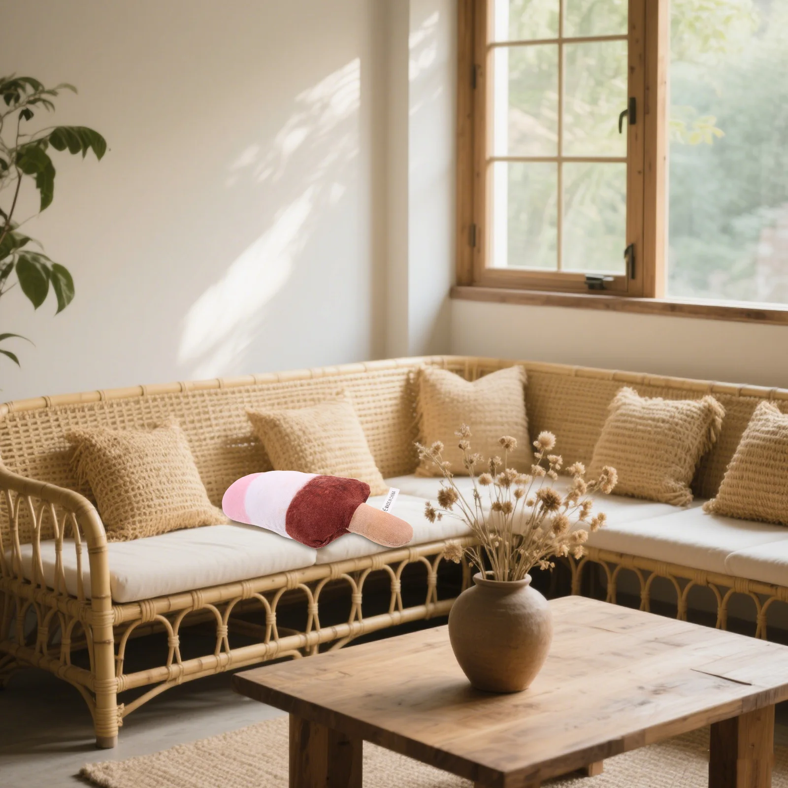 وسادة آيس كريم واقعية وسادة رمي زخرفية لطيفة لغرفة المعيشة وغرفة النوم نافذة عرض منتج ديكور منزلي ممتع