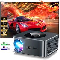 XIWBSY 25000Lumens Android 4K Projector Wifi6 Full HD Wireless Projector Auto Keystone Video Home Theater Proyector Beamer