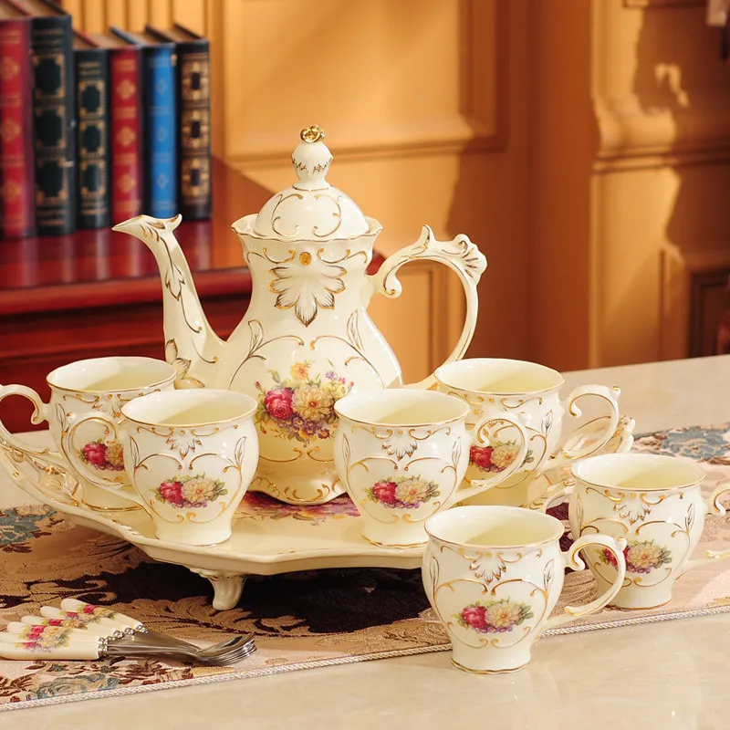 Water cup tea set home European living room ceramic water set cup set tea cup