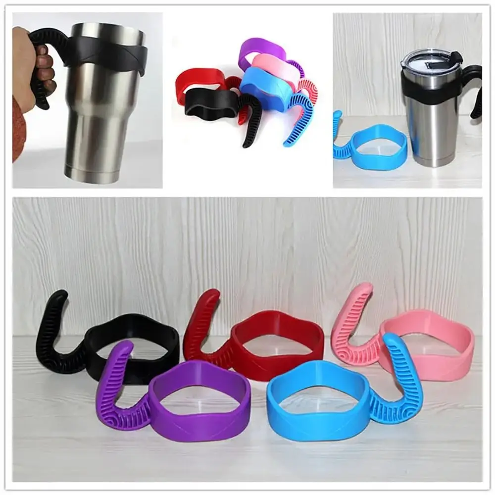 1Pcs Mug Base Tumbler Cup Handle 5 Color Drinkware Water Bottle Holder Bottle Accessory Portable for Yetti Rambller 20oz/30Oz