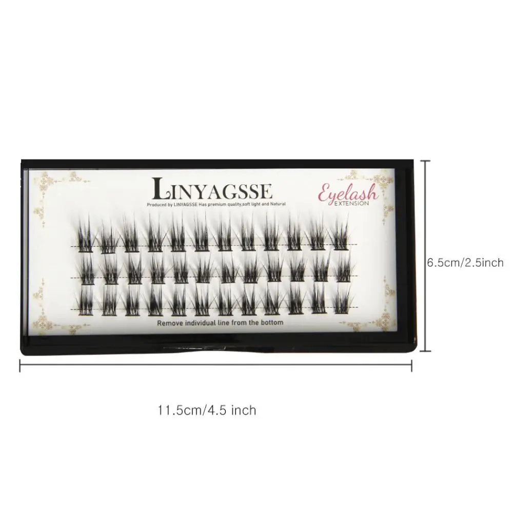 Cils individuels en forme de L, aspect naturel et vaporeux, cils en grappe, sans cruauté, réutilisables, extension de cils DIY
