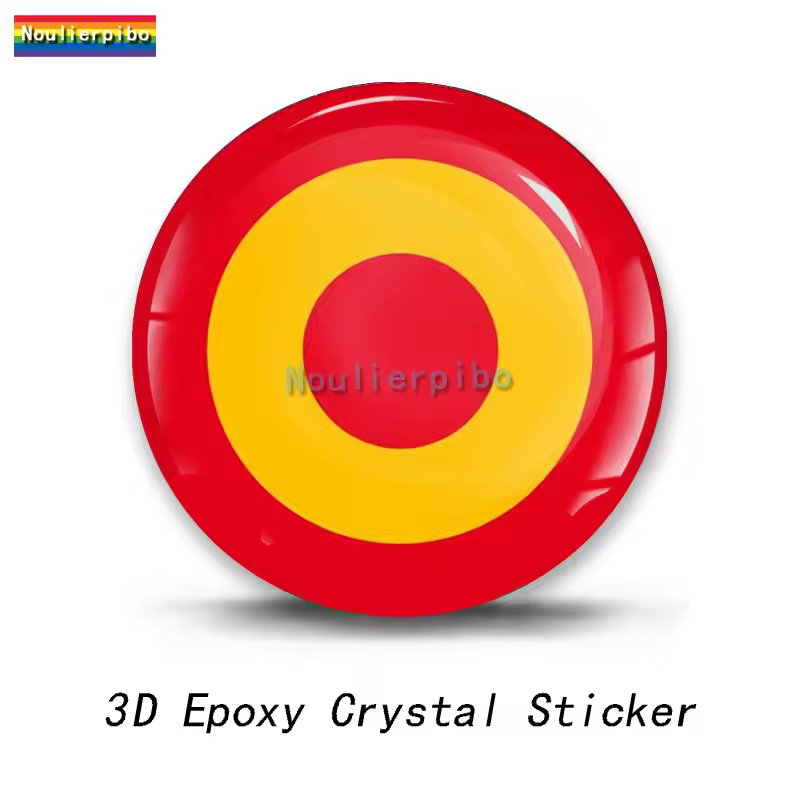 Cúpula estéreo 3D, Gel de la Fuerza Aérea Española, pegatina para coche, motocicleta, cubierta de carrito, teléfono móvil, aire acondicionado, vinilo, calcomanía impermeable