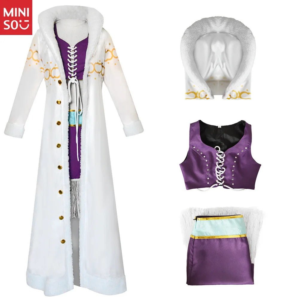 

ONE PIECE Robin Cosplay Costume Fur Collar Jacket One Piece Nicole Robin Cosplay Costume Halloween