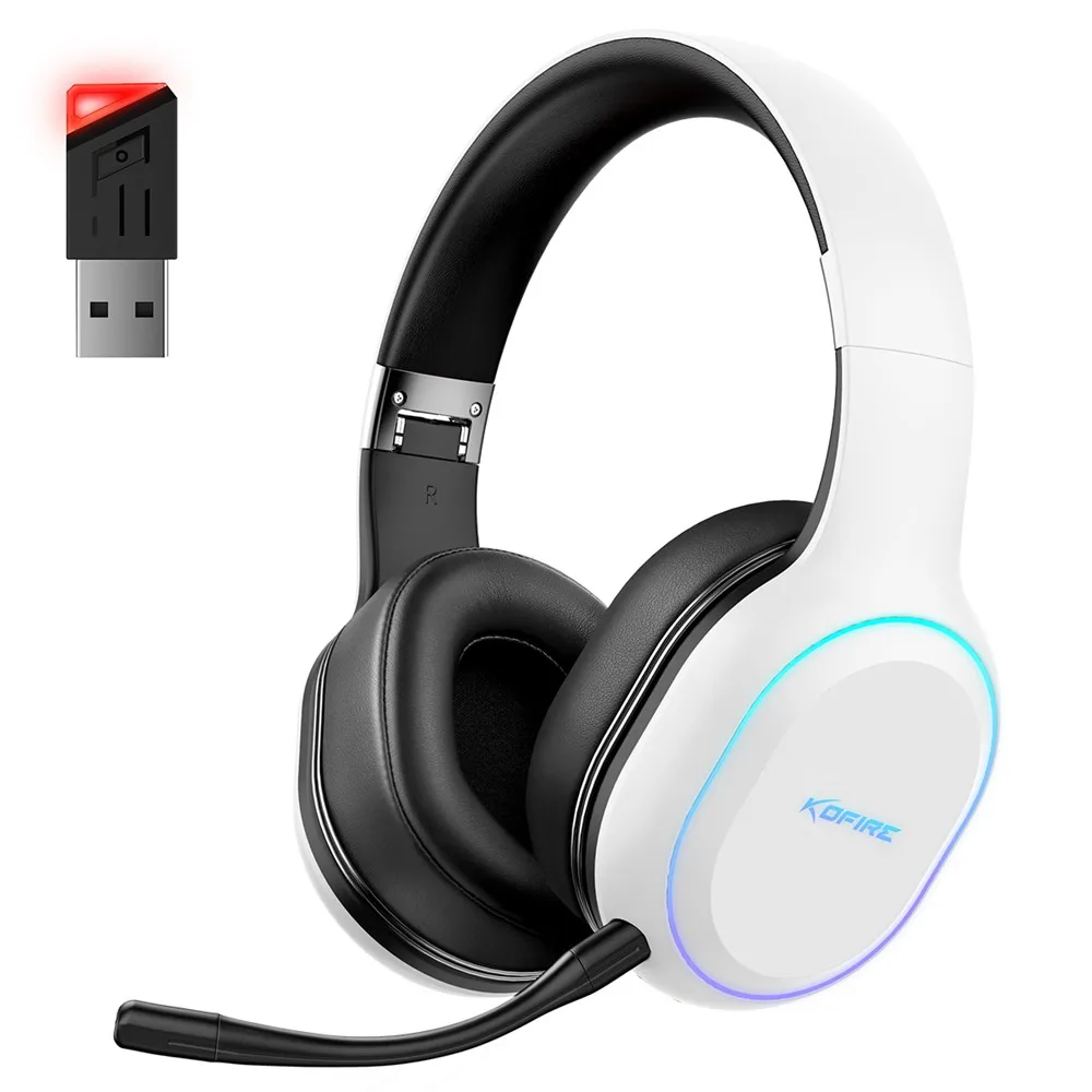 2.4G Professional Wireless Gaming Headsets 3D Surround Sound RGB Gaming Headphones Dual Dynamic For Mutil Platform