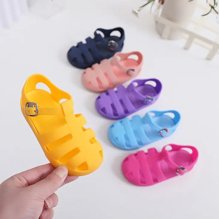 New Mini Brazil Roman Sandals Boys Girls Sandals Flox Jelly Shoes Sandals Children\'S Shoes Roman Hollow Breathable Sandals