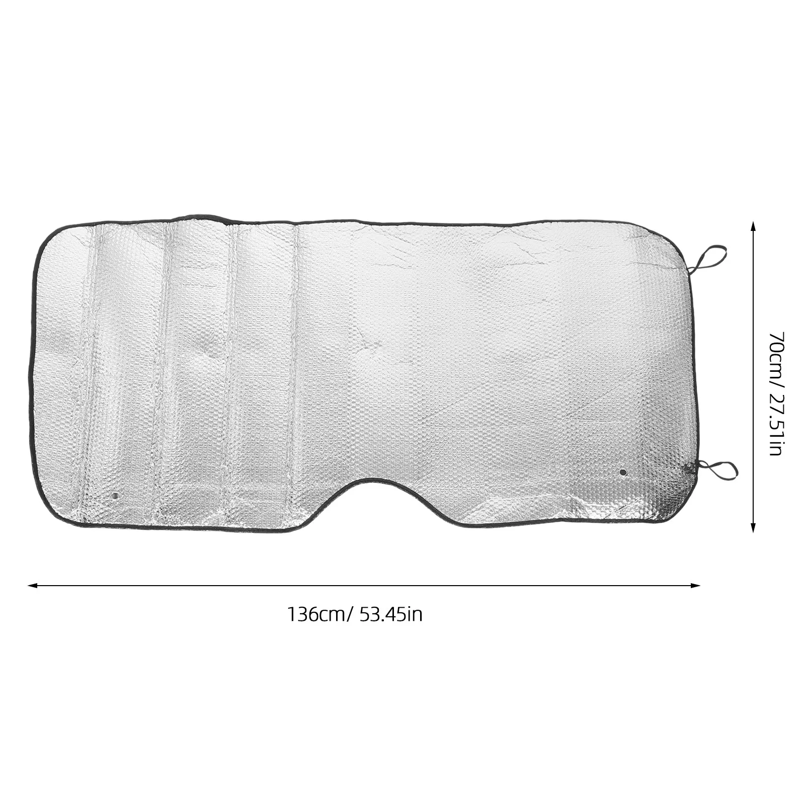 Car Sunshade Front Silver Solar Reflective 140x70cm Sun Shade for Windshield Foldable Car Sun Shade