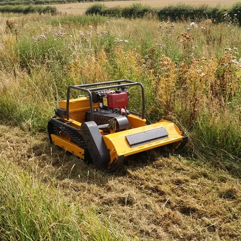 Professional   Diesel Engine Remote Control Tracked Flail Mower for Solar Farm and Orchard Mowing