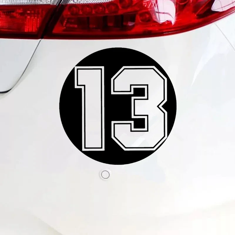 

Number 13 Funny 18*18cm Car Sticker Vinyl Decal Silver black Car Auto Stickers