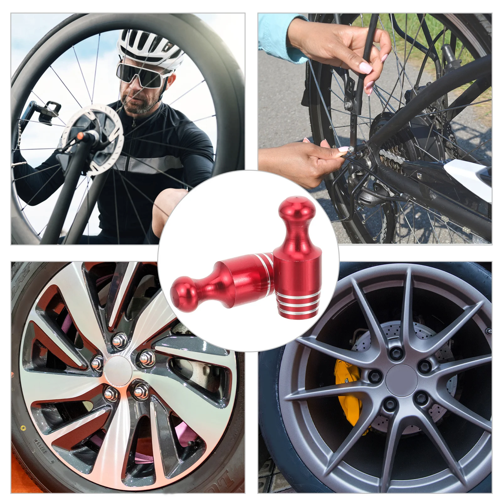 

5Pcs Tire Valve Caps Replacement Novelty Small Shaped Valve Stem Caps Sturdy Decorative Air Nozzle Covers for Car Bike