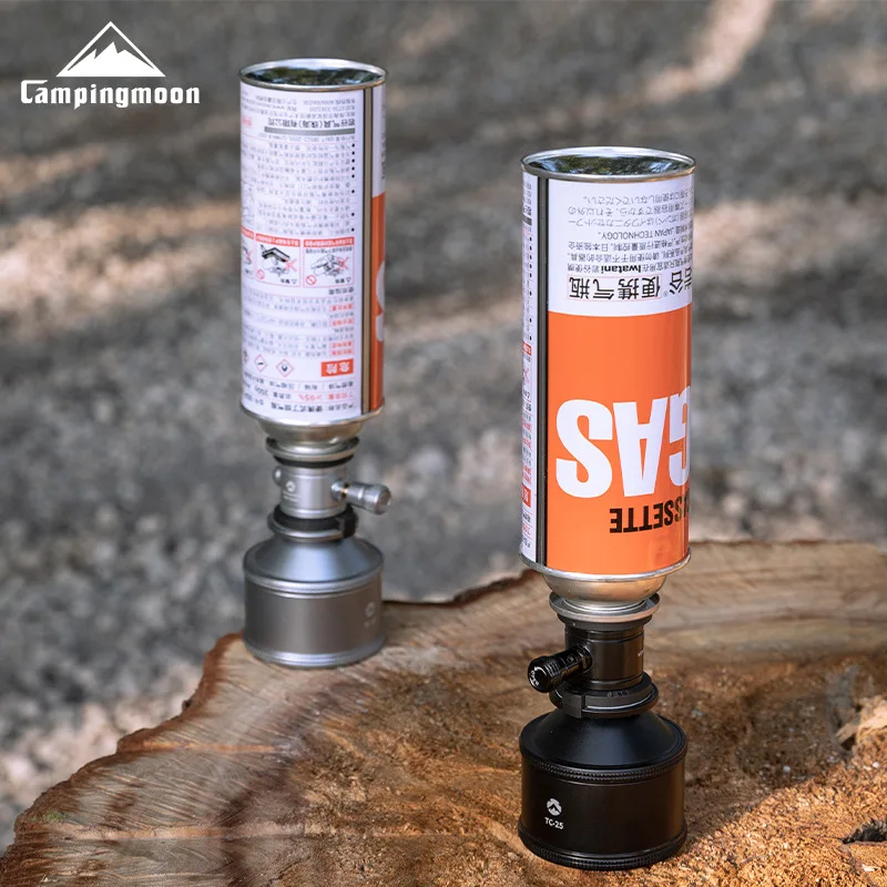 Outdoor Camping Gas Canister Fill Valve CAMPINGMOON Aluminum Alloy Durable Quick-Install Pressure Release Valve Stove Accessory
