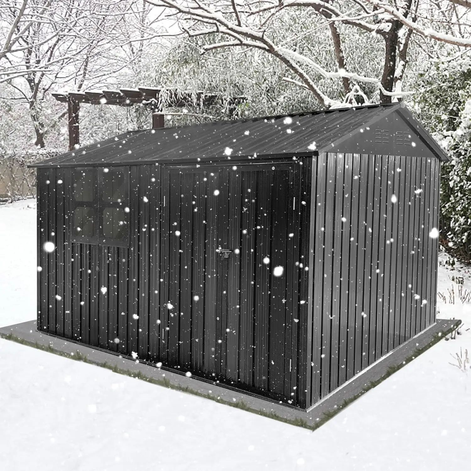 Multi purpose Shed Tool Storage Shed Outdoor Backyard Waterproof Modern Metal Shed Anti Rust Weatherproof Durable Heavy Duty