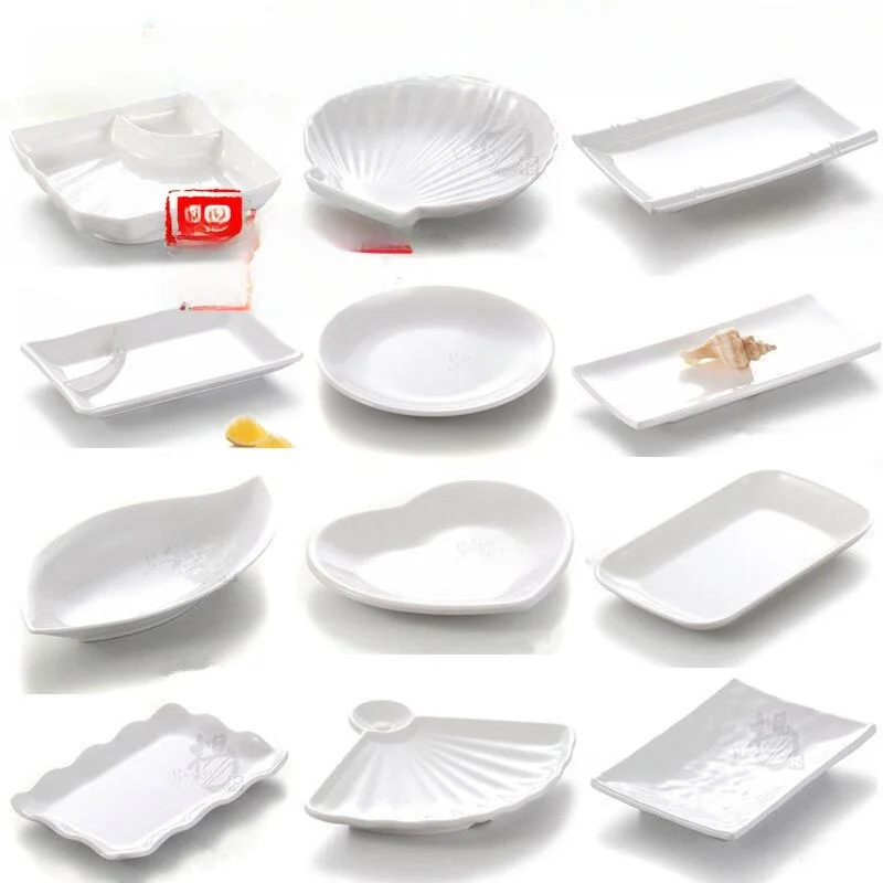 

Japanese Sle Creative Bar KTV Sna Plate Melne White Hot Pot Accanng Di Plate Rectangular ape Commercial Use