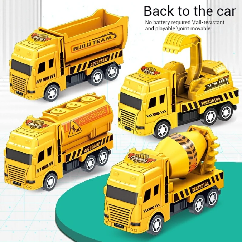 Puzzle Children'S Toys Model Toy Car Gift Rebound Engineering Model Car Models Mini Toys Cars Street Vendor Toys Children Gift