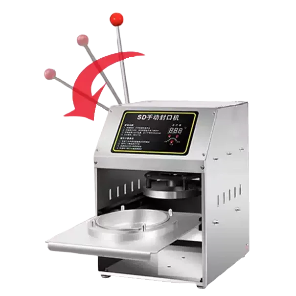 Fast Food Sealing Machine Film Strip Aluminium Foil Box Sealer Packaging Machine Square Box Round Box Tray Sealing Machine