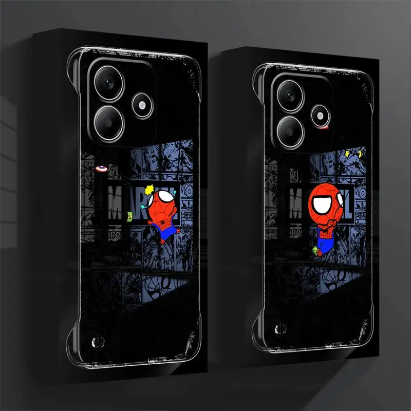 phone case for Redmi note 14 pro plus cases 13 5g 12Pro 13pro 10 12 borderless cooling clear funda Marvel Cartoons Spider-man