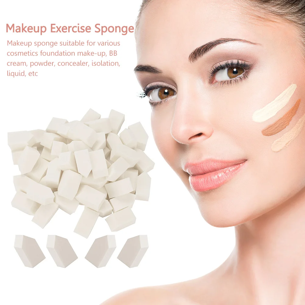 50 pz Spugna per trucco Wet And Dry A Duplice uso Lattice Fard Applicatore Forma Pentagono Lavabile Portatile Lady Regali Accessori per il trucco